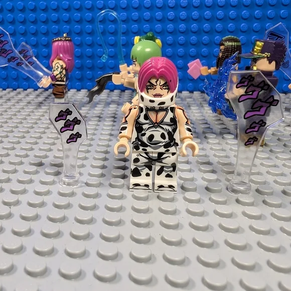 8 Minifigures- Jojo Anime Building Block Toy Manga Action Figure Collectible - Picture 12 of 12